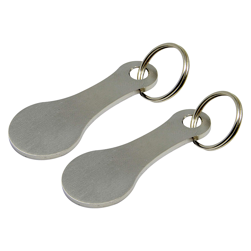 🔥 LAST DAY-BUY 1 GET 1 FREE🔥2 Pieces Stainless Steel Shopping Trolley Token Keyrings