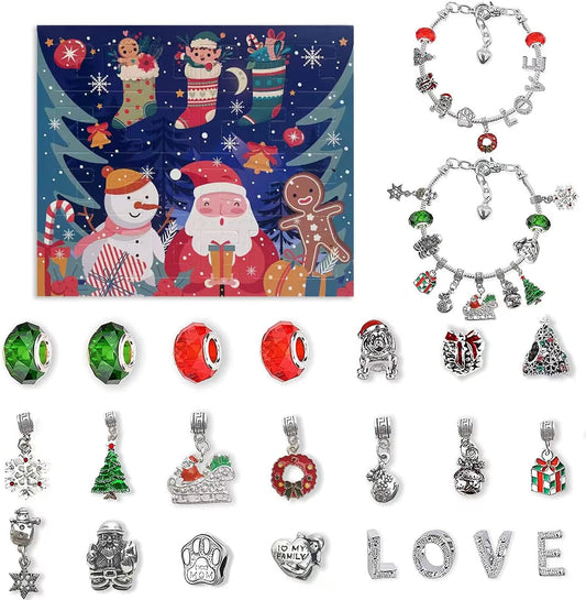 🎅Christmas Gift idea 50%OFF -🎁DIY Christmas Advent Calendar Bracelets Set