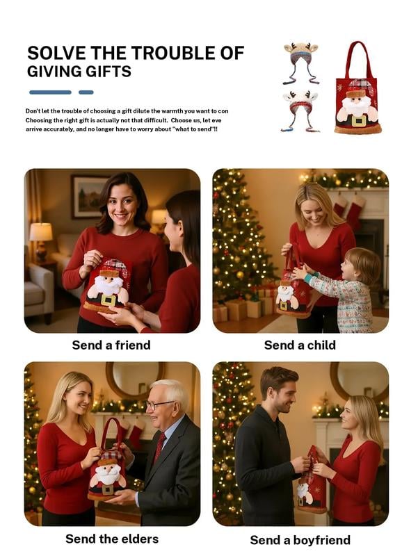 🎁🎄Christmas Sale 50% OFF!!🦌Original design Festive Christmas Antler Hat🧶