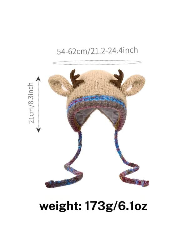 🎁🎄Christmas Sale 50% OFF!!🦌Original design Festive Christmas Antler Hat🧶