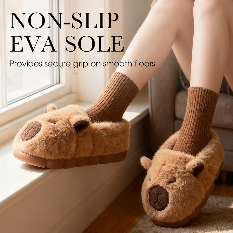 🎅Christmas Gift idea £10.99!!🎁—🐾Warm Indoor Non-Slip Capybara Slippers