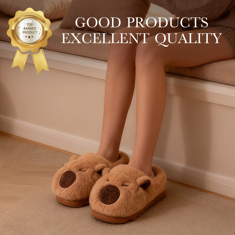 🎅Christmas Gift idea £10.99!!🎁—🐾Warm Indoor Non-Slip Capybara Slippers