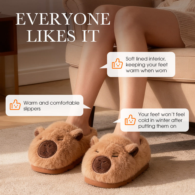 🎅Christmas Gift idea £10.99!!🎁—🐾Warm Indoor Non-Slip Capybara Slippers