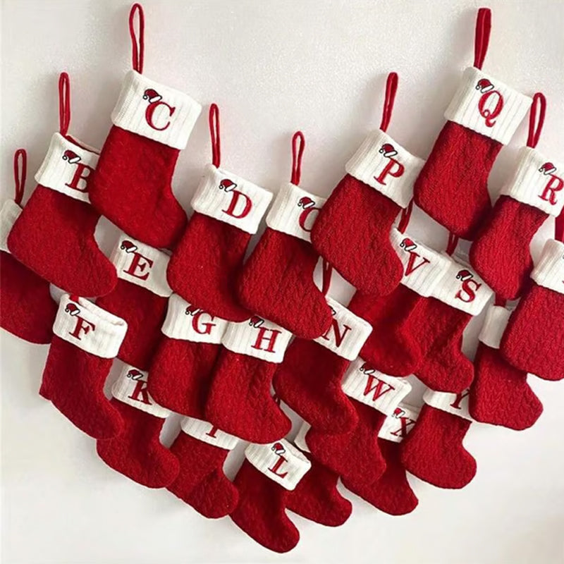🎅Christmas Gift Idea ￡8.99!!🎁Personalized Initial Knitted Christmas Stocking