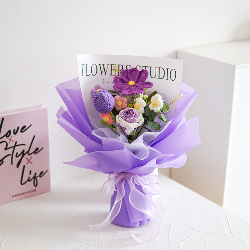 🎁Mother's Day Special Gift ￡12.99!!⚡50K+ SOLD!💐Handmade Delicate Crochet Flower Bouquet