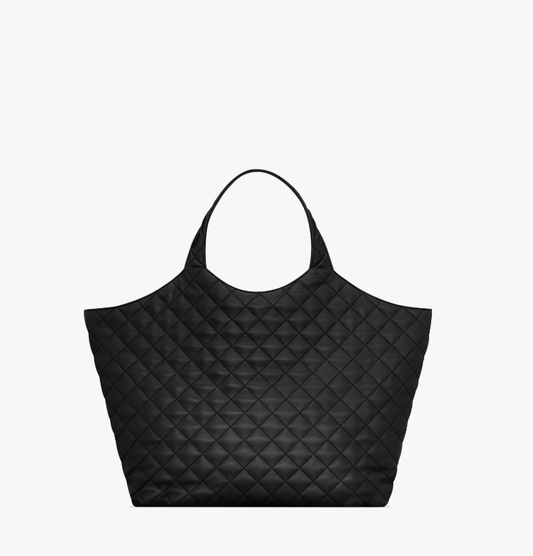 Quilted Lambskin Leather Oversized Tote Bag