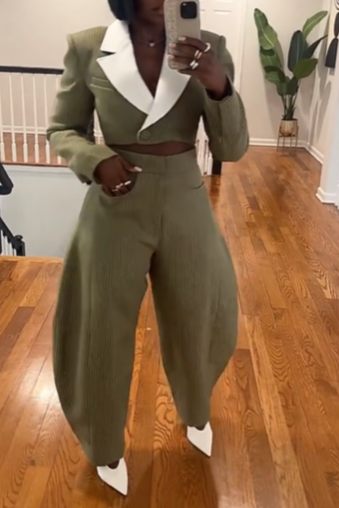 Pinstripe Poise - Women’s Suit Set