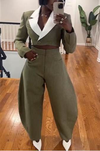 Pinstripe Poise - Women’s Suit Set