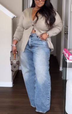 Cotton-Silk Flare-Sleeve Cardigan